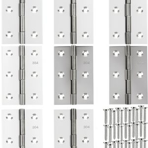 QANQIUPLE Stainless Steel Hinge 3 Inch Door Window Furniture-0