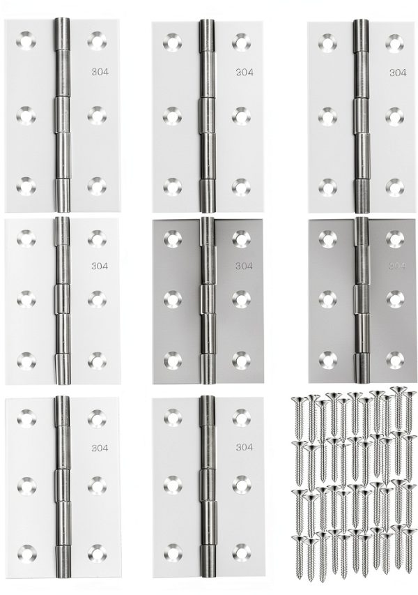 QANQIUPLE Stainless Steel Hinge 3 Inch Door Window Furniture-0