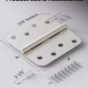 AmzGod Brushed Nickel Door Hinges Iron Material Interior-4