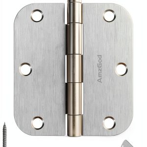 AmzGod Brushed Nickel Door Hinges 3 Pack Iron Furniture-0