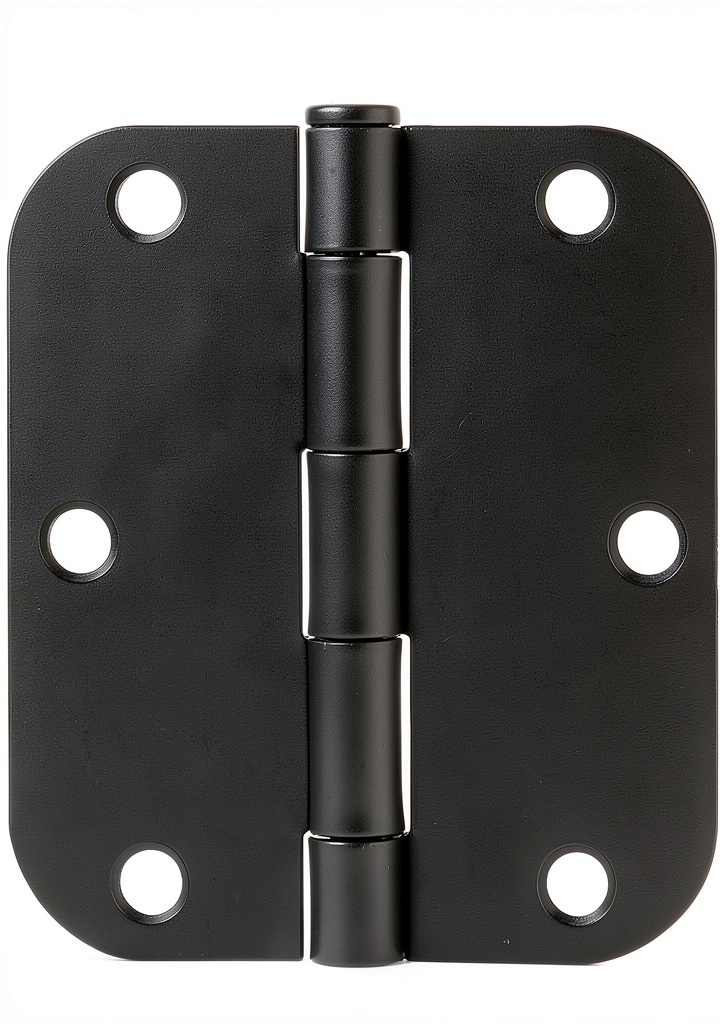 Amazon Basics door hinges installed on a wooden interior door