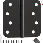 AmzGod Matte Black Door Hinges Iron 4x4 Inch Smooth-0