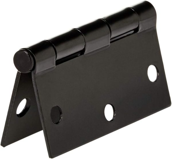Amazon Basics Door Hinges Steel Matte Black 12 Pack-1