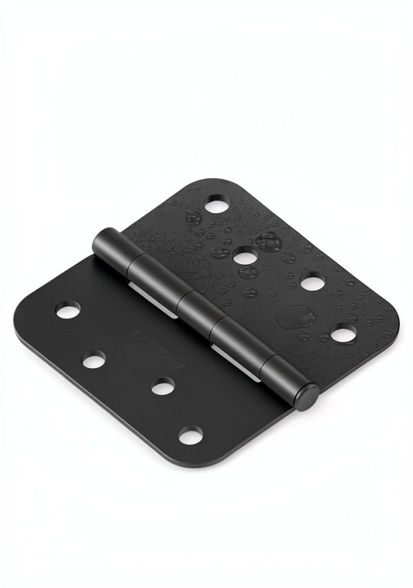 AmzGod Door Hinges Matte Black Iron 4x4 Inches-4