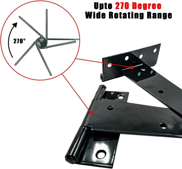 HLMOptimo T Hinge Low Carbon Steel Powder Coated Door Hinge-1