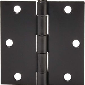 Amazon Basics Door Hinges Steel Matte Black 12 Pack-0