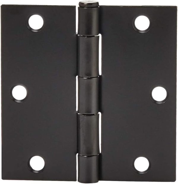 Amazon Basics Door Hinges Steel Matte Black 12 Pack-0
