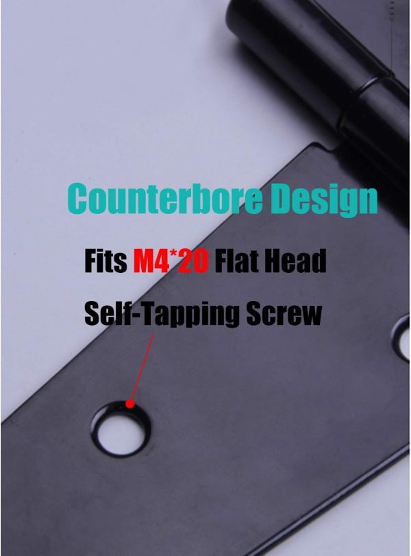 HLMOptimo T Hinge Low Carbon Steel Powder Coated Door Hinge-5