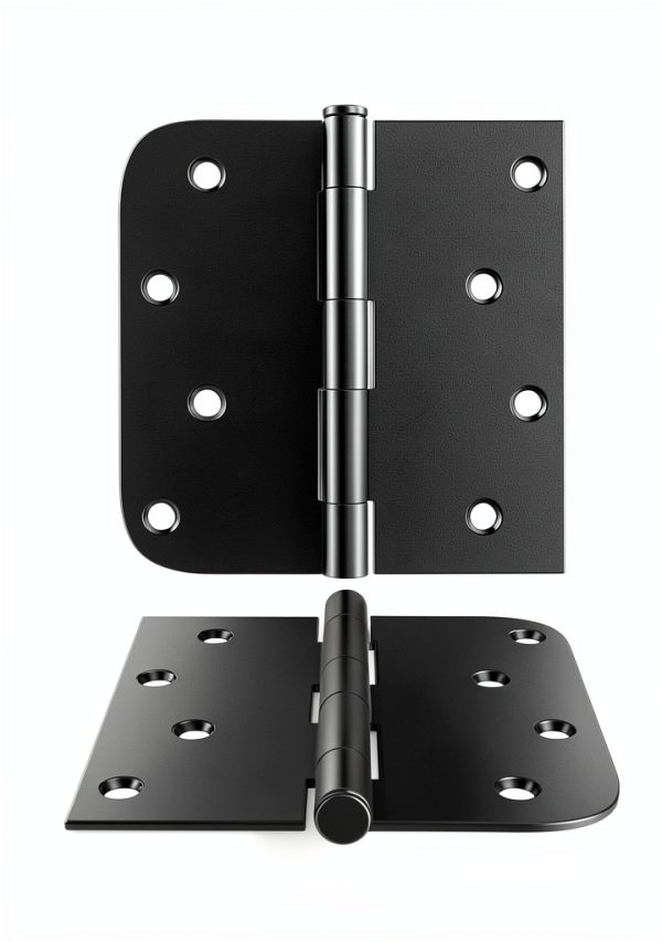 Goldenwarm Matte Black Door Hinges Iron 4x4 Inch 3 Pack-1