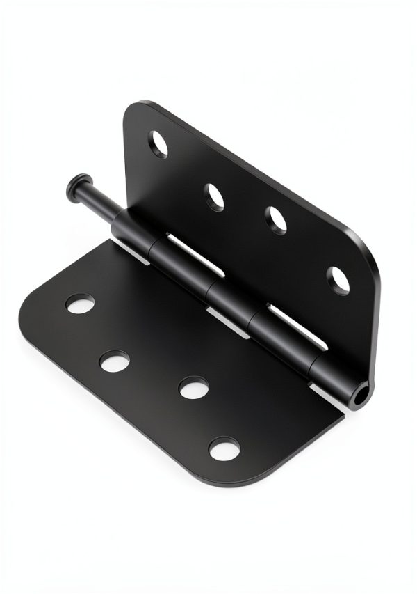 AmzGod Door Hinges Matte Black Iron 4x4 Inches-3