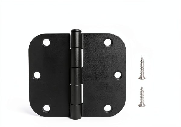HOSOM Door Hinges Steel Matte Black Removable Pin-2