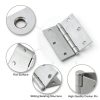 TICONN Satin Chrome Door Hinges Steel Removable Pin-6