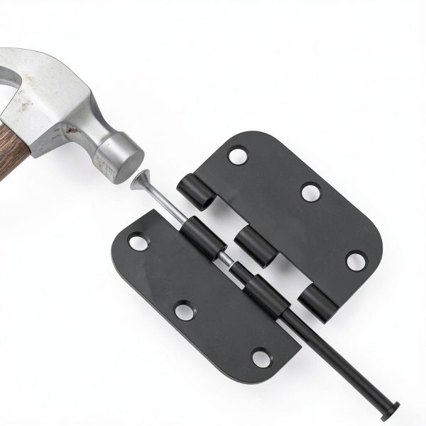 HOSOM Door Hinges Steel Matte Black Removable Pin-5