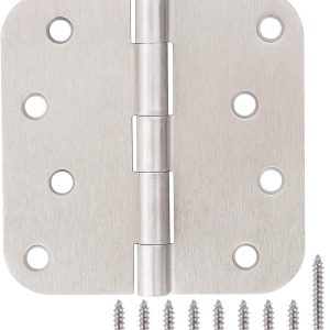 TDCHINGES 4 Inch Door Hinges Steel Satin Nickel 3 Pack-0