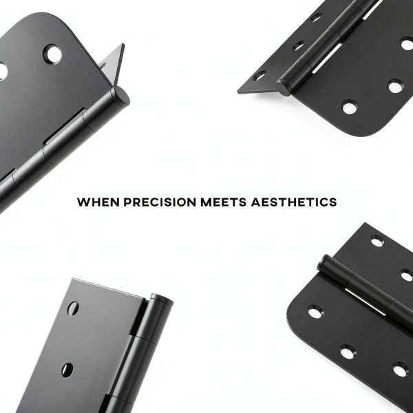 Goldenwarm Matte Black Door Hinges Iron 4x4 Inch 3 Pack-4