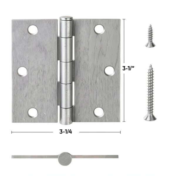 TICONN Door Hinges Steel Construction Removable Pin-2