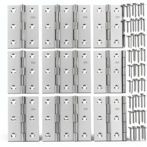 Stainless Steel Hinge QANQIUPLE Door Mount Polished Finish-0