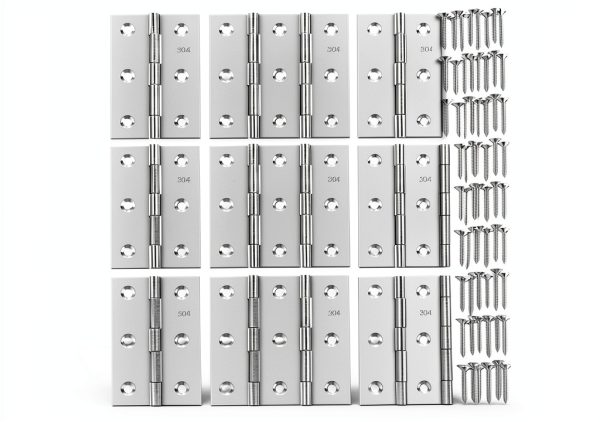 Stainless Steel Hinge QANQIUPLE Door Mount Polished Finish-0