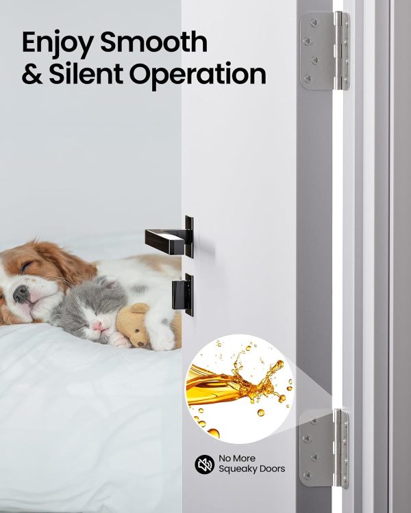 AmzGod Brushed Nickel Door Hinges Iron Material Interior-1