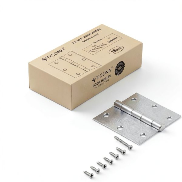 TICONN Door Hinges Steel Construction Removable Pin-4