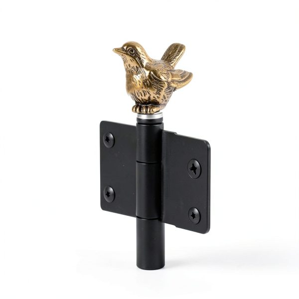 Jevuoyee Brass Sparrow Hinge Toppers Magnetic Decor 6 Pack-4
