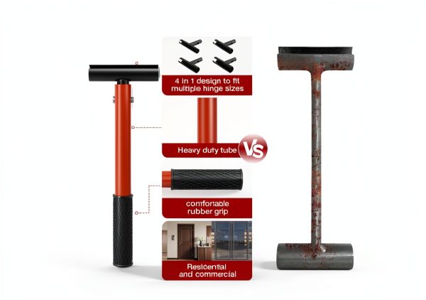Bearfire Door Hinge Tool Heavy Duty Steel Ergonomic Handle-4