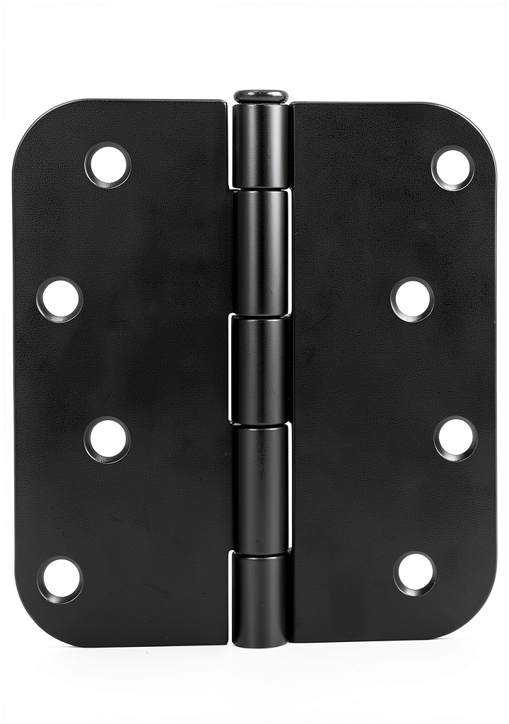 Installing Goldenwarm Door Hinges Heavy Duty Iron Matte Black Finish on a wooden interior door