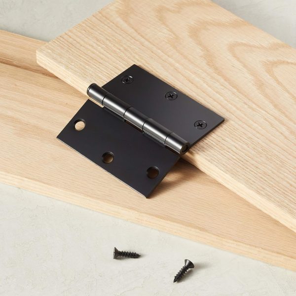 Amazon Basics Door Hinges Steel Matte Black 12 Pack-5
