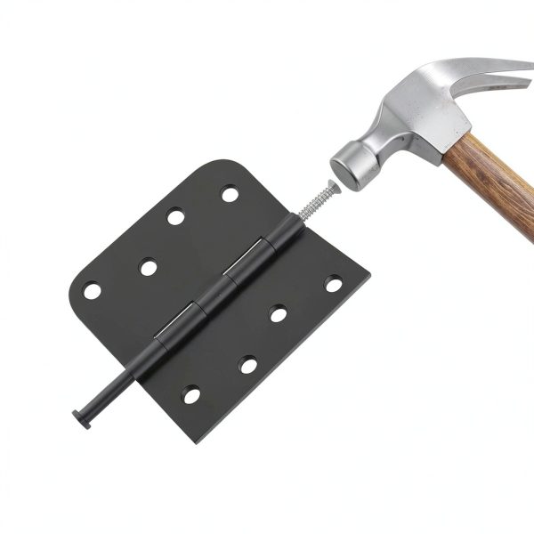 HOSOM Door Hinges Iron Removable Pin Matte Black-4