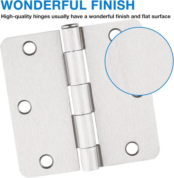 JIW Satin Nickel Door Hinges Steel 30 Pack Standard-2