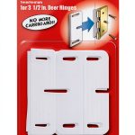 E-Z Shim Door Hinges Plastic White Mounting Hardware-0