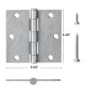 TICONN Satin Chrome Door Hinges Steel Removable Pin-1