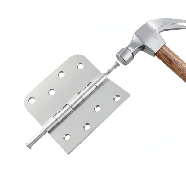 HOSOM Door Hinges Brushed Nickel Iron Heavy Duty 4 Inch-5