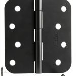 AmzGod Door Hinges Matte Black Iron 4x4 Inches-0