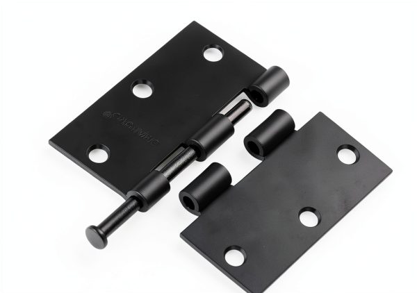 OMANSKO Matte Black Door Hinges Iron Square 6 Hole-3