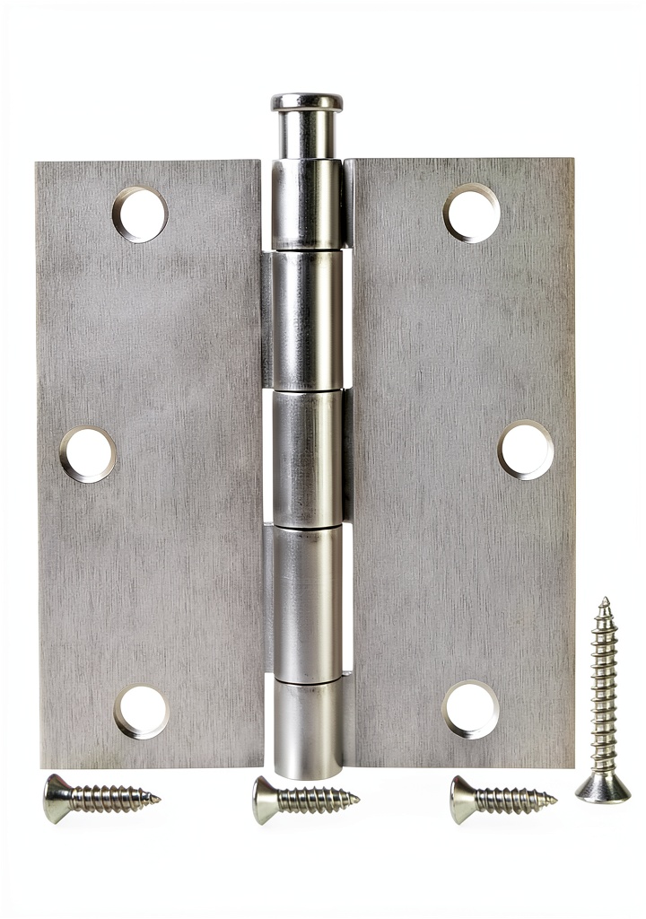 TICONN door hinges installed on a wooden door
