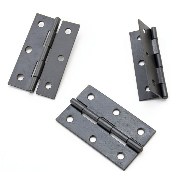 Murtenze Iron Door Hinges Nickel Finish 6 Hole Mount-3