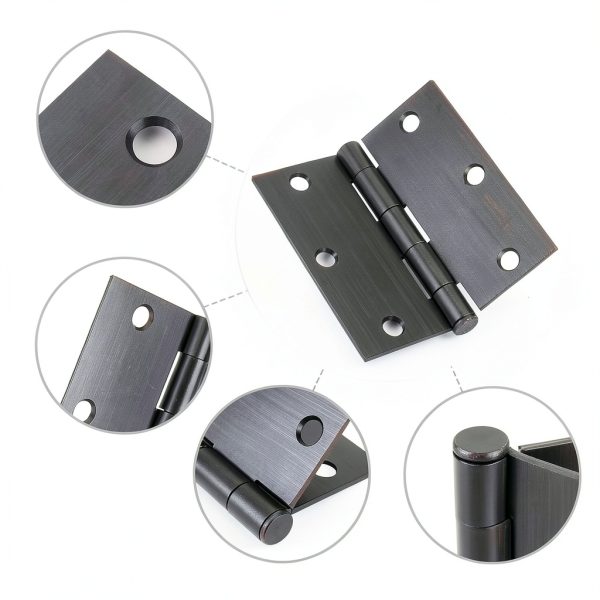 TICONN Steel Door Hinges Oil Rubbed Bronze Removable Pin-6