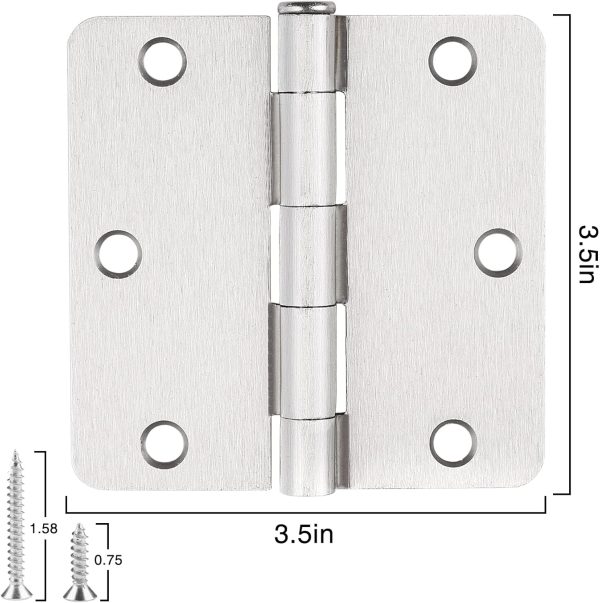 JIW Satin Nickel Door Hinges Steel 30 Pack Standard-1
