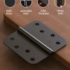 AmzGod Matte Black Door Hinges Iron 4x4 Inch Smooth-4