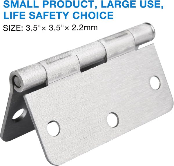JIW Satin Nickel Door Hinges Steel 30 Pack Standard-5