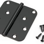 KNOBWELL Black Metal Door Hinges Easy Installation Durable-0
