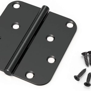 KNOBWELL Black Metal Door Hinges Easy Installation Durable-0