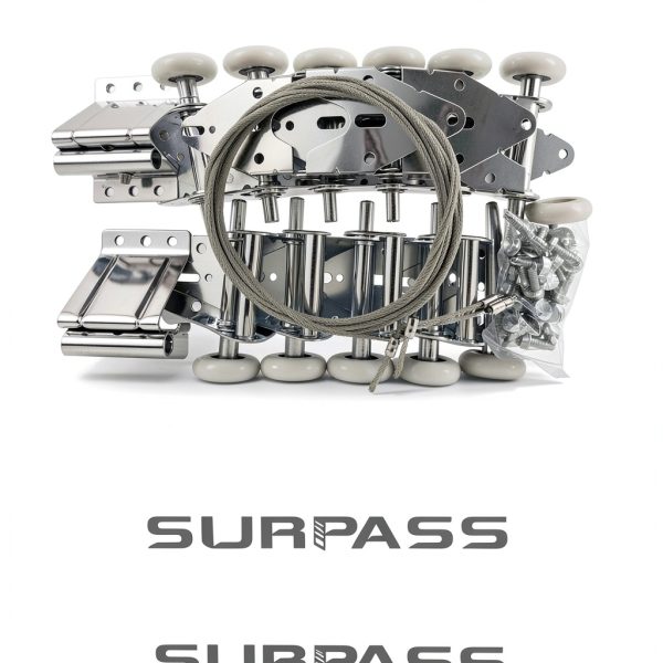 SURPASS Garage Door Kit Nylon Rollers Rust Resistant Hinges-6
