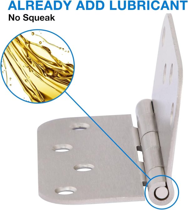 TDCHINGES 4 Inch Door Hinges Steel Satin Nickel 3 Pack-4