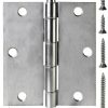 TICONN Satin Chrome Door Hinges Steel Removable Pin-0