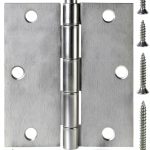 TICONN Satin Chrome Door Hinges Steel Removable Pin-0