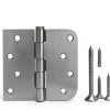 HOSOM Door Hinges Brushed Nickel Iron Heavy Duty 60lb-2
