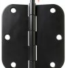 HOSOM Door Hinges Steel Matte Black Removable Pin-0