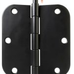 HOSOM Door Hinges Steel Matte Black Removable Pin-0